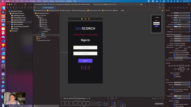 Xcode 12 Storyboard Tutorial. Build a Login Screen using Storyboard and Stackviews смотреть онлайн