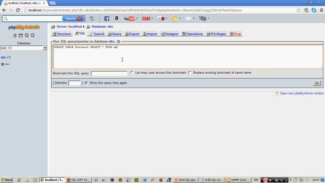 SQL COPY TABLE & SQL CREATE TABLE смотреть онлайн