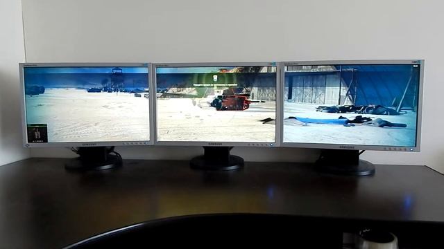 Танки на трех мониторах. WOT on three monitors + backlight. смотреть онлайн