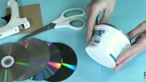 ?интересные поделки из дисков ?