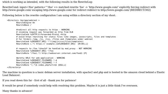apache2 mod_proxy in conjuction with mod_rewrite not working as expected смотреть онлайн