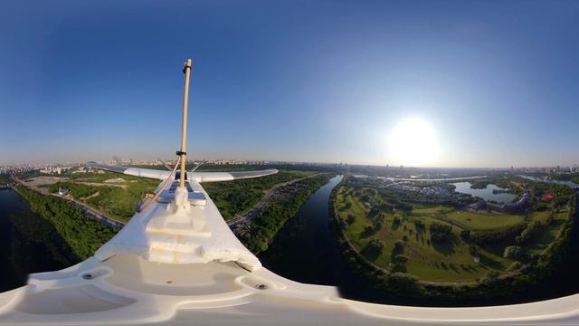 Insta 360 One X VR Moscow flight RC Plane, полет над Строгино - Крылатское. смотреть онлайн