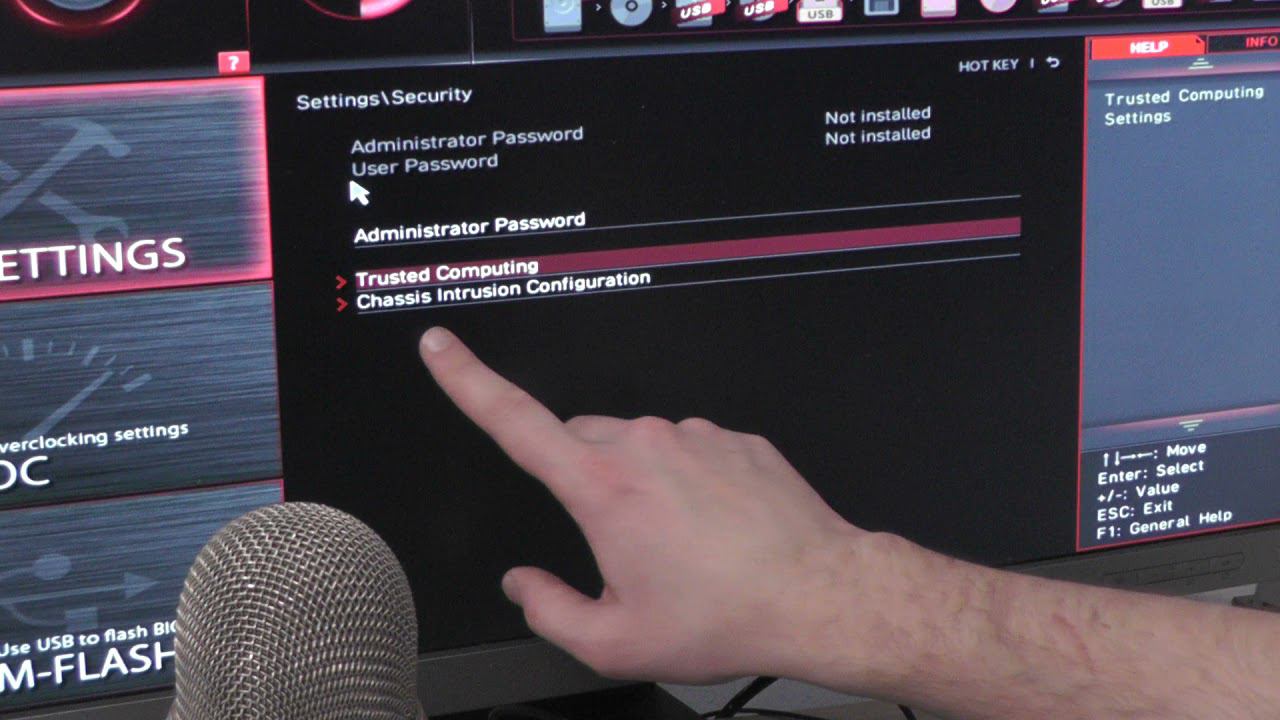 Как включить TPM 2.0 модуль в материнских платах MSI ? смотреть онлайн