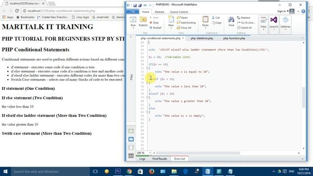 PHP Tutorial for Beginners Full (Eng + Hin) # 6 PHP Conditional Statements (If, Switch case) смотреть онлайн