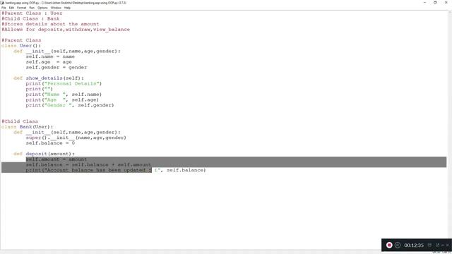 3 -- Bank system using python OOP смотреть онлайн