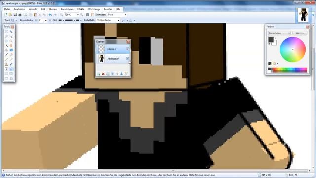 How to draw a skin sketch on Paint.NET смотреть онлайн