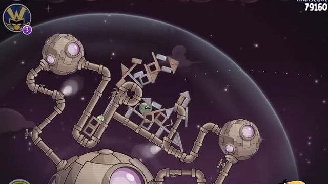 Angry Birds Space Brass Hogs Level M9-10 Mirror World 3 Star Walkthrough смотреть онлайн