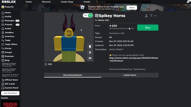 Roblox UGC Dark Horns of Pwnage Copy *BUY NOW* смотреть онлайн