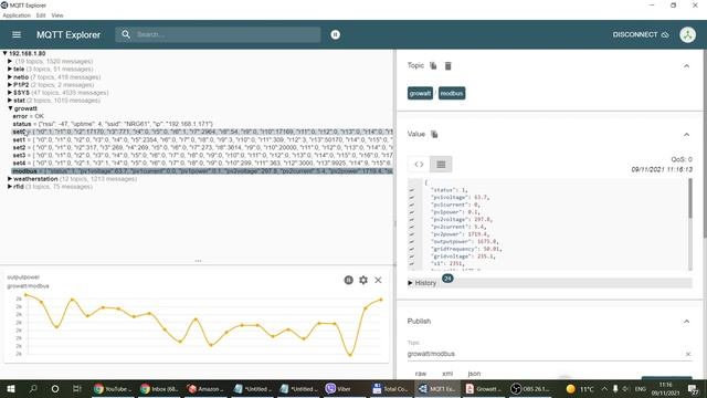 Growatt 2 MQTT: convert data from solar inverter to MQTT смотреть онлайн