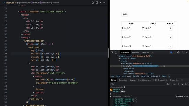 Collapsible table rows with Framer Motion layout animations смотреть онлайн