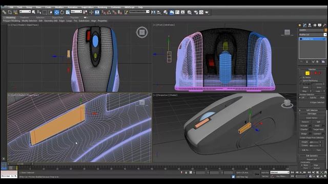 Моделирование компьютерной мыши в 3d Max (часть4) окончание смотреть онлайн