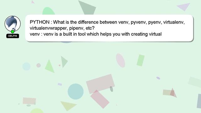 PYTHON : What is the difference between venv, pyvenv, pyenv, virtualenv, virtualenvwrapper, pipenv, смотреть онлайн