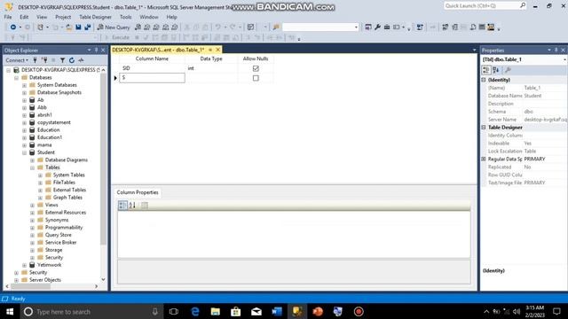 How to create database and table in Sql server management studio by Amharic смотреть онлайн