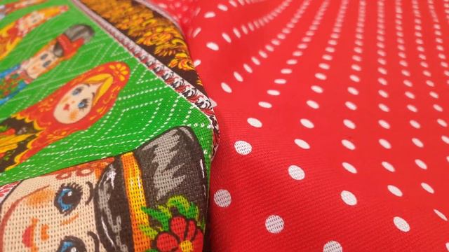 Ткань Рогожка 150 см "Матрешки" рис 21049 вид 1 смотреть онлайн