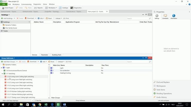 KNX ETS5 Create Group Addresses смотреть онлайн