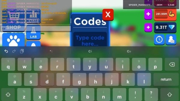 Newest code for vehicle weight lifting (does a free 30 minute boost)