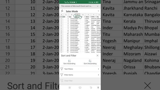 Excel on Mobile - Apply Filter смотреть онлайн