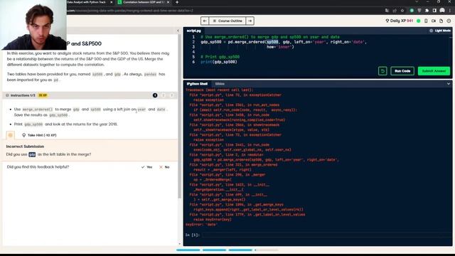 DataCamp: Joining Data with pandas - Merging Ordered and Time-Series Data 4# (1#) смотреть онлайн