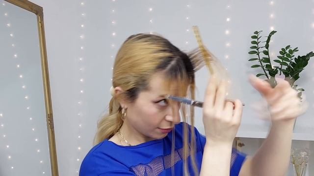 how to CUT YOUR OWN CURTAIN BANGS ✂️ curtain bangs tutorial смотреть онлайн