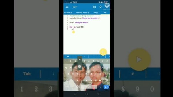 how to write tables of any number using python पाइथन का प्रयोग करके किसी भी नंबर का पहाड़ा कैसे