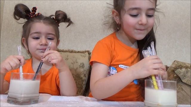 Tasty milk with magic straws | Волшебные трубочки для Молока