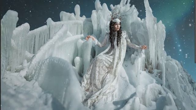 Ретушь зимнего фото в сказочном стиле. Снежная королева. смотреть онлайн