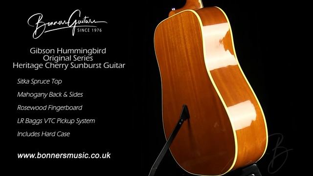 Gibson Hummingbird Original Series Heritage Cherry Sunburst Guitar | Bonners Guitar Store смотреть онлайн