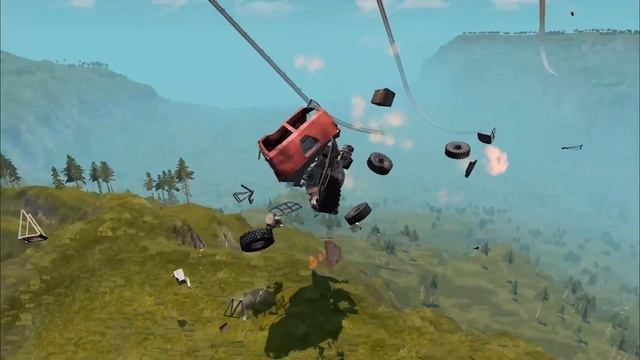 Monster Trucks vs Police Car vs Colorful Massive Speed bumps & RAMP - BeamNG.drive смотреть онлайн
