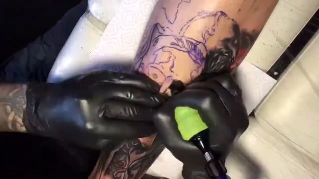 Voron Tattoo - Lovecraft (time lapse) смотреть онлайн