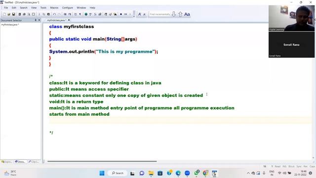Writing First Programme In Java смотреть онлайн
