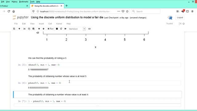 Actuarial Statistics with R - Using the discrete uniform distribution to model a fair die смотреть онлайн