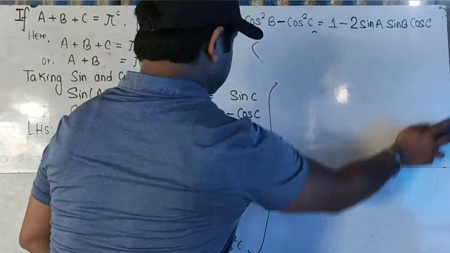 If A+B+C=180 degree, prove cos ^2A+Cos^2B-Cos^2C=1-2SinA.SinB.CosC смотреть онлайн