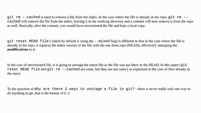 Why there are two ways to unstage a file in Git? смотреть онлайн