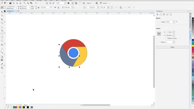 Google Chrome Logo in Coreldraw смотреть онлайн