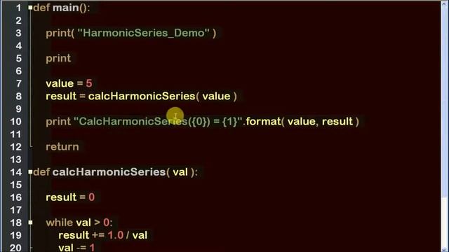 harmonic series in python ? смотреть онлайн