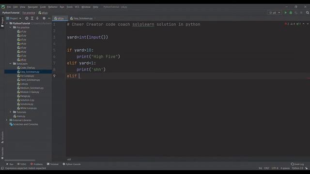 Cheer_Creator Code_coach solution using python || Sololearn смотреть онлайн