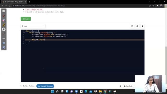 Reformat The String| Leetcode 1417| Leetcode Weekly 185| Java| Hindi смотреть онлайн