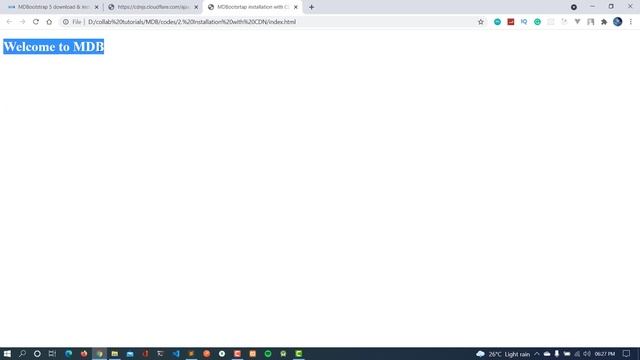 Installation Using CDN In Hindi | Bootstrap Material Design | MDB Basics Series | Hindi Tutorials смотреть онлайн