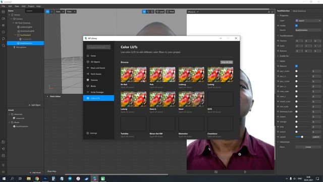 Spark AR v105: открепить демовидео/превью; шаблон и блок Face distortion; Typescript; библиотека LU смотреть онлайн