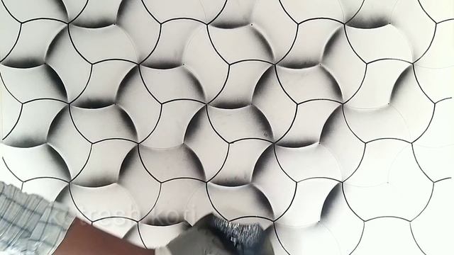 25 Wall Painting Ideas For Spray Using Cardboard With Metallic Paints