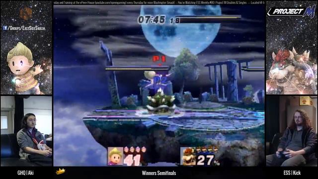 ESS Weekly #80: GHQ | Aki (Lucas) vs. ESS | Kick (Bowser) - Winners Semifinals - Project M смотреть онлайн