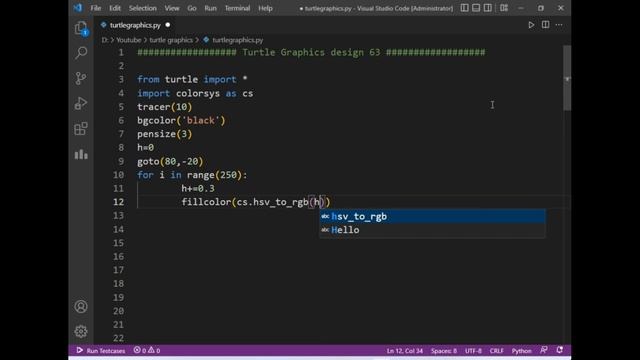 python turtle graphics tutorial || #design63 || Python graphics смотреть онлайн