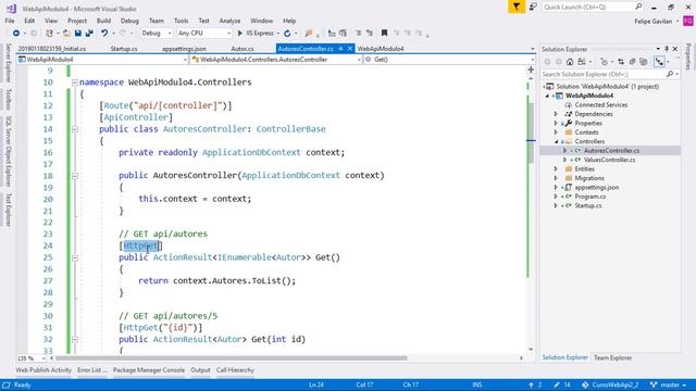 21 - Controladores y Acciones | Construyendo Web APIs con ASP.NET Core 2.2 смотреть онлайн