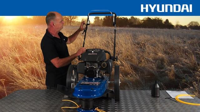 Hyundai Petrol Push Field Grass Trimmer / Strimmer HYFT56 Unboxing, Assembly & In Use смотреть онлайн