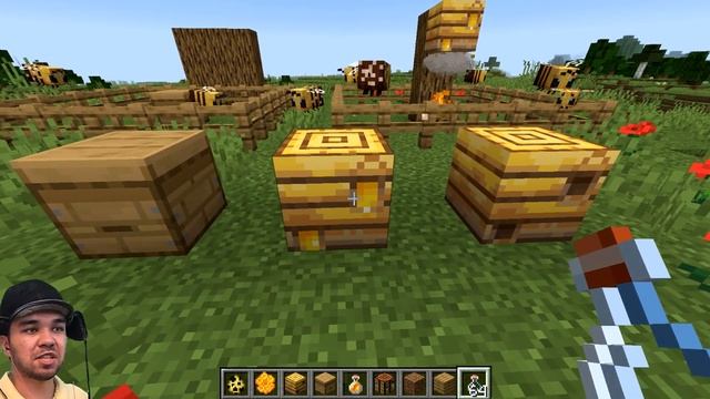 Майнкрафт 1.15 - пчелы, мед, улья смотреть онлайн