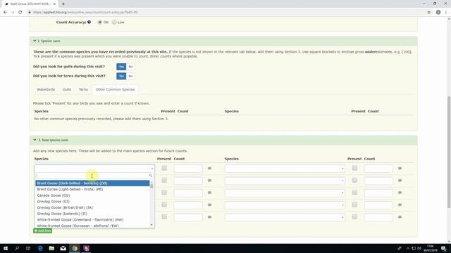 WeBS Online - How to submit a count смотреть онлайн