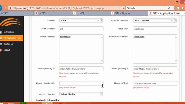 How to Fill NTS Application Form Online |Education department KPK Jobs| смотреть онлайн