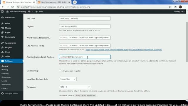 Can't login to wordpress after changing domain name by Non Stop Learning смотреть онлайн
