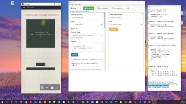 Virtuino IoT - How to read values from a Json message