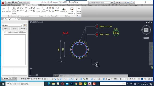 TUT0-AUTOCAD STRUCTURAL DETAILING: COMMENT FAIRE LE PLAN D'EXECUTION D'UN PIEU ET D'UN ESCALIER смотреть онлайн